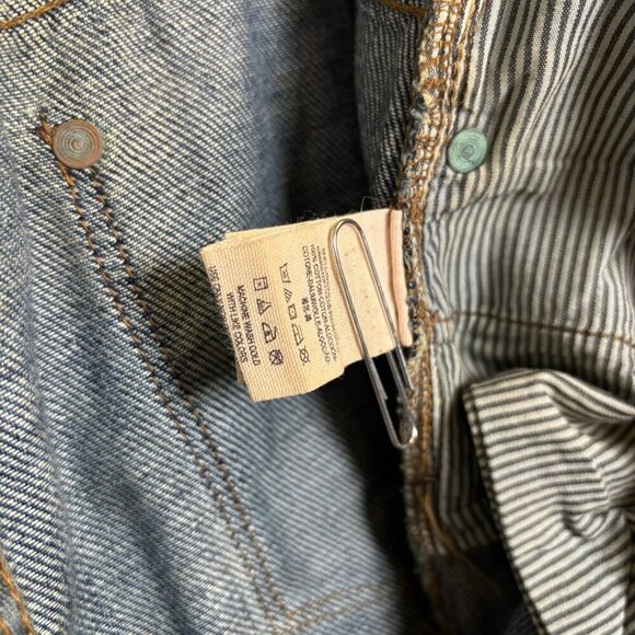 Free People FP Dark Blue Jeans Womens 26 Button Fly Distressed Grunge Boho - Picture 7 of 16